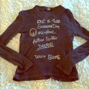 Diesel Gray Mesh Print Shirt